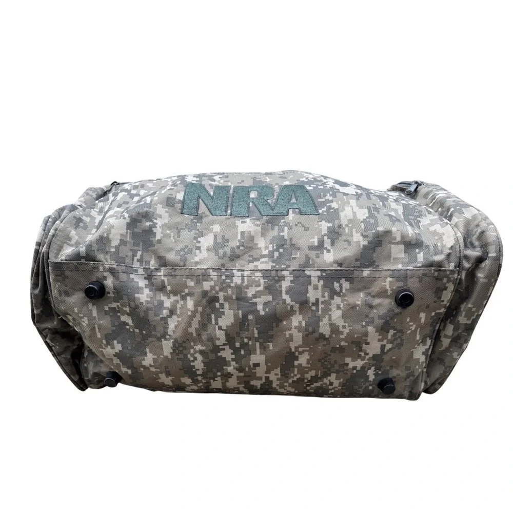 NRA Digital Camo Tactical Duffle Bag Gray ACU Military Style‎ Travel Range Bag